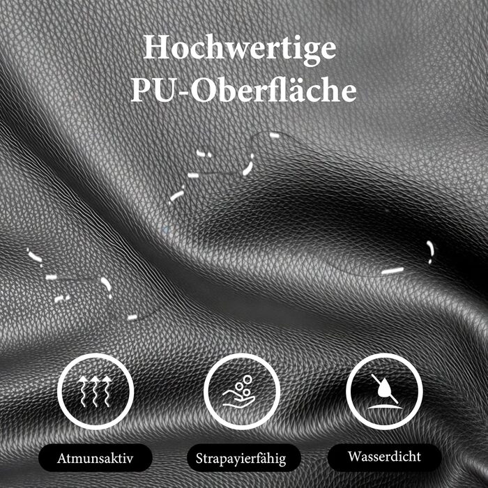 Ігрове крісло, Ергономічне офісне крісло, Крісло керівника зі штучної шкіри, Вантажопідйомність 200 кг з підставкою для ніг та поперековою опорою, Крісло для домашнього офісу, Регульоване крісло з високою спинкою, Обертове крісло (Чорне)
