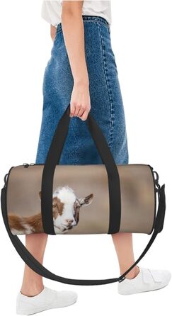 Спортивно-дорожня сумка з козячим мотивом, чорна, універсальний розмір