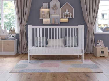 Дитяче ліжечко/спальне місце Love For Sleep 120x60 см із захисним бар&39єром, трансформоване, біле дитяче ліжко NOVA, дерев&39яне дитяче ліжко - Дитяче ліжко, дитяче ліжко, росте разом з вашою дитиною, ліжечко