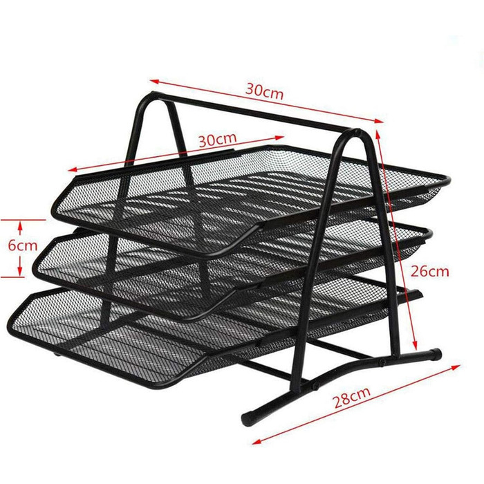 Лоток для листів, штабельований лоток для листів, лоток A4, 4-рівневий лоток для листів, металевий лоток для листів, настільний органайзер, металевий дріт для дому, школи та офісу, органайзер для настільного лотка