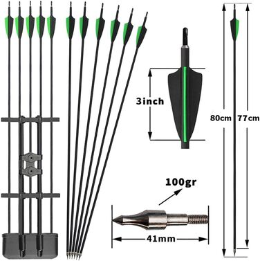 Набір складених луків ZSHJGJR 35–70 lb – регульований мисливський та спортивний лук з повним комплектом аксесуарів