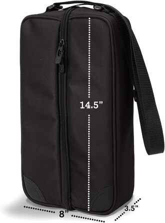 Сумка-холодильник для вина ALLCAMP з відділенням-холодильником, 2 комплекти посуду (чорний)