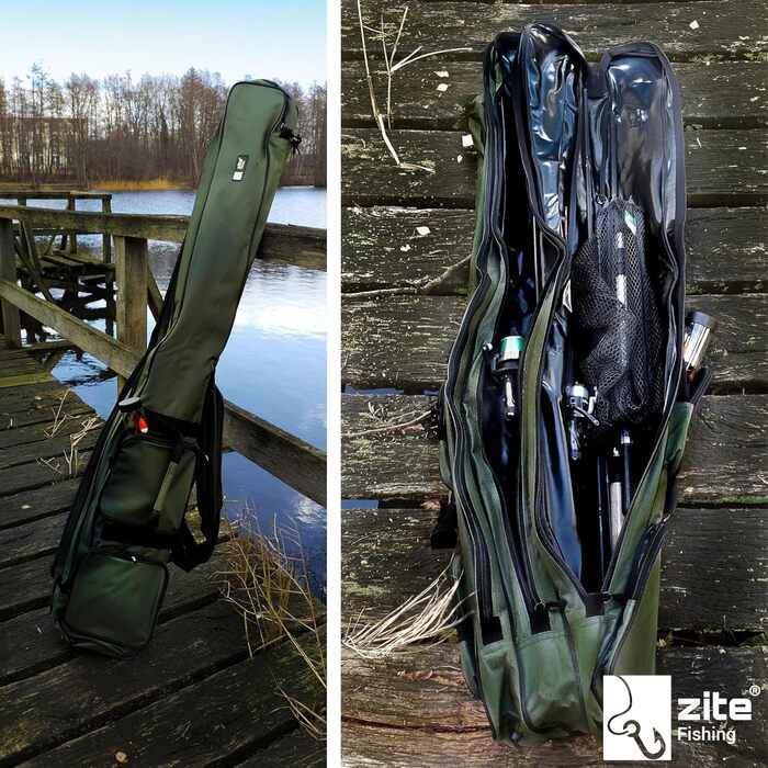 Сумка для рибалки Zite Fishing Сумка для вудки 150см Чохол для риболовлі Rod-Case Водовідштовхувальний чохол, 3 відділення рюкзак для вудок сумка для риболовлі сумки для риболовлі сумка для вудки сумка для вудки 150 см