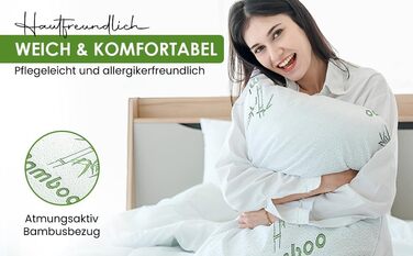 Бамбукова подушка 40x60 см Ергономічна подушка з дихаючим чохлом, в&39язкопружна піна, яку можна прати та гіпоалергенна