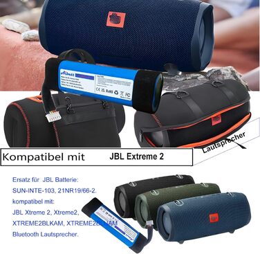 Замінний акумулятор ємністю 5200 мАг для Bluetooth-колонок JBL Xtreme 2, Xtreme2, XTREME2BLKAM, XTREME2BLUAM, замінний акумулятор для JBL SUN-INTE-103, акумулятор 21NR19/66-2. Замінний акумулятор для JBL Xtreme 2