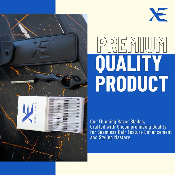 Бритва XE Hair Styling Barber Thinning Razor - гребінець із нержавіючої сталі, ідеальна бритва для укладання піря, бритва для структурування волосся та шарування для салонного та домашнього використання