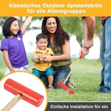 Гра в крокет, набір для крокету на 2-4 гравців, гра в крокет для дітей та дорослих, дерев&39яна іграшка, гра для всієї родини в саду на свіжому повітрі, гра на спритність