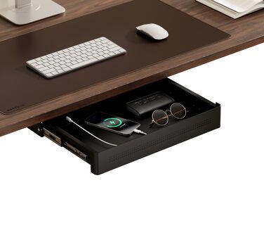 Мала шухляда під столом із функцією завантаження шухляда під столом металева шухляда під столом, що замикається шухляда під столом з комплектом ключів розміри 40 x 26,6 x 7,3 см (400 x 266 мм)