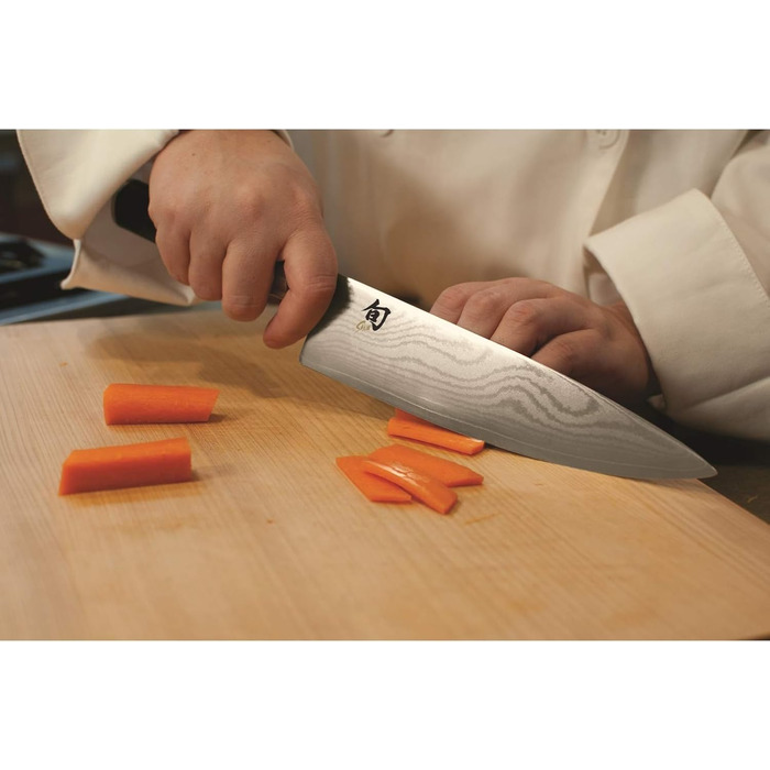 Довжина леза - Дамаський ніж 32 шари VG MAX серцевина - 61 (1) HRC - Рукоятка з дерева паккавуд - Зроблено в Японії - Кухонний ніж