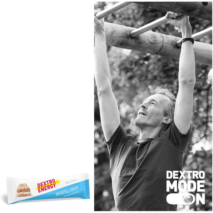 Йогуртовий батончик DEXTRO ENERGY Muesli - 25x35 г (25 шт.) - Смачний злаковий батончик як альтернатива шоколадним батончикам, для швидкого та тривалого постачання вуглеводів. Йогурт одинарний