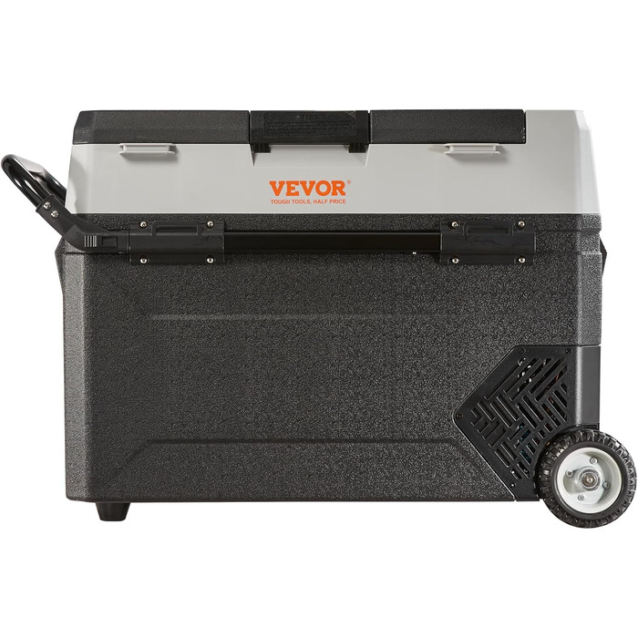 Кемпінговий холодильник VEVOR 53 л Cool Box, 12/24 В рухома електрична морозильна камера 2 в 1 з двома зонами, автомобільний компр