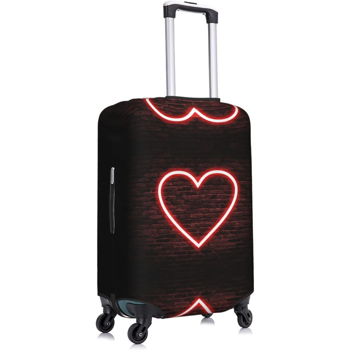 Чохол для валізи Червоне серце BAFAFA, захисний еластичний чохол від подряпин та пилу, чорний, розмір 85