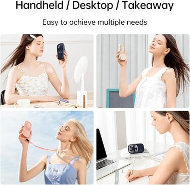 3 Speeds, Makeup Fan for the Office Outdoor Blue, 3 Speeds, Makeup Fan for the Office Outdoor Blue