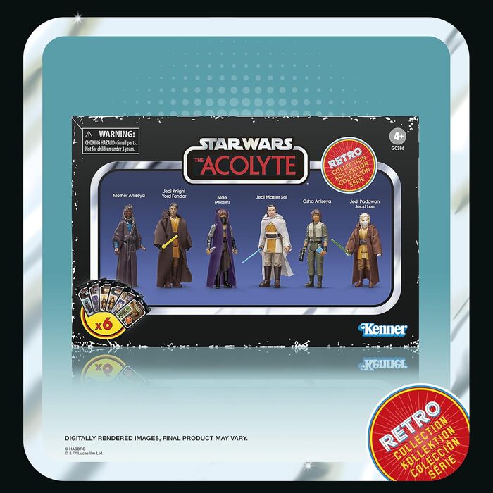 Ретро-колекція Star Wars The Acolyte Multipack, фігурки 6 шт. , масштаб 9,5 см