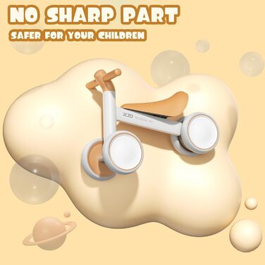 Дитячий беговел XJD від 1 року, іграшка-балансир для дитини 10-24 місяців, беговел без педалей з 4 колесами для хлопчиків і дівчат