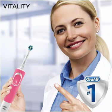 Електрична зубна щітка Oral-B Vitality 100 ротаційна/осцилююча, чорна, ука (1 упаковка) (стара) чорна одинарна