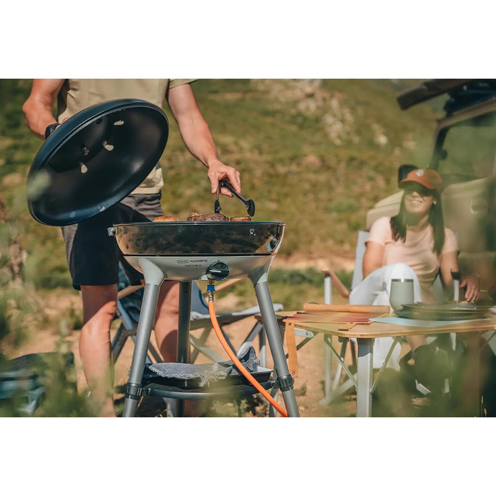 Камінь для піци Pro 50 - Портативний гриль з автоматичним запалюванням та каменем для піци - У комплекті сумка для перенесення - Аксесуари для кемпінгу та гриля - Незамінні аксесуари для барбекю BBQ 50mBar камінь для піци Pro 50, 50 BBQ 50mBar