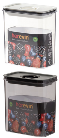 Контейнер HEREVIN Canister-Vacuum Lid-White-Black 1.8 л (161184-000) (7077944)