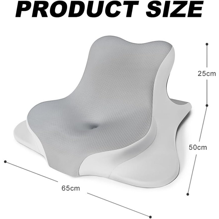 Подушка для шиї, подушка для голови, подушка для читання для ліжка та дивана, ергономічна клиноподібна подушка з піни з ефектом пам&39яті для підтримки спини та шиї, багатофункціональна клиноподібна подушка для сну на боці, спині та животі