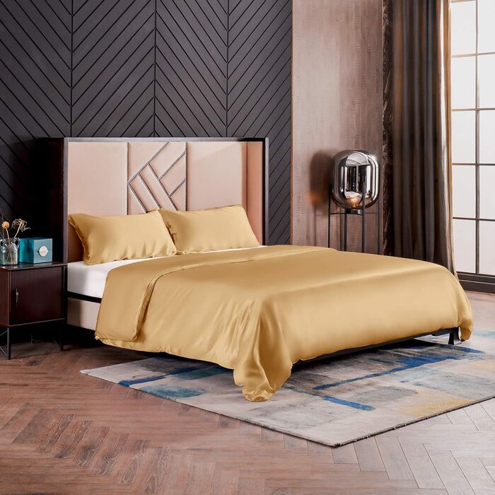 Шовковий комплект постільної білизни 3 комплекти, підковдра 240 х 220 см і 2 наволочки 40 х 80 см, Гіпоалергенна шовкова постільна