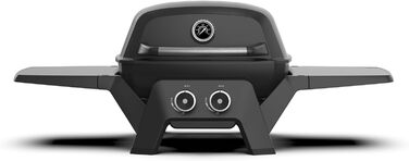 Конфорочний газовий мангал GRANDSTATE BLACK KITE 200 з візком для барбекю, піддоном для збору жиру, потужною подвійною конфоркою,