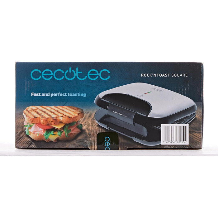 Бутербродниця з антипригарним покриттям, місткість на 2 сендвічі, поверхня гриля, ручка холодного дотику, кабельний ретривер, 750 Вт. 750 Вт Поверхня для гриля