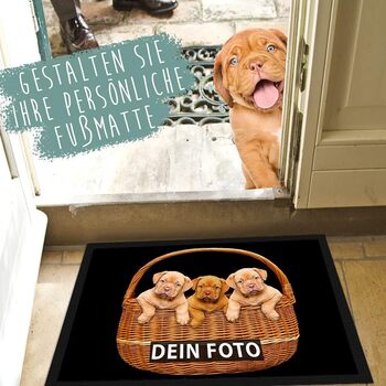 Персоналізований килимок для дверей з вашим власним фото - Різні розміри до 120 см - Створіть свій власний килимок - Нековзний, 60 x 40 см з гумовим краєм