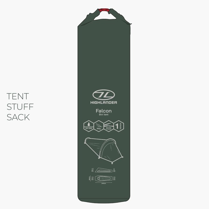 Намет одномісний Highlander Falcon Bivi Tent Pine Green (TEN165-PG)