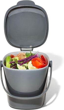 Відро для компосту OXO Good Grips сіре - захищене від запаху відро для сміття для кухні - 2,8 л, антрацит 2,8 л антрацит