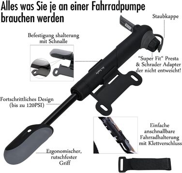 Набір для ремонту велосипедів DAWAY A35 - 16-в-1 мультиінструмент, міні-велосипедний насос, маніпулятори та латки