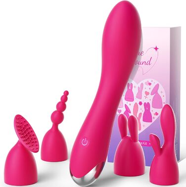 Набір вібраторів Yewuzer, з 4 насадками, 20 режимів і 3 рівнями інтенсивності