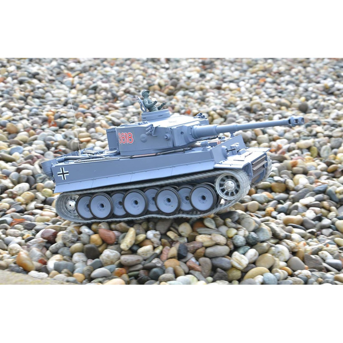 Радіокерований танк Panzer Тигр I Heng Long 116 з функцією стрільби, димом, звуком, сталевими шестернями, металевими гусеницями та колесами 2.4Ghz V7.0 PRO з RRZ Professional