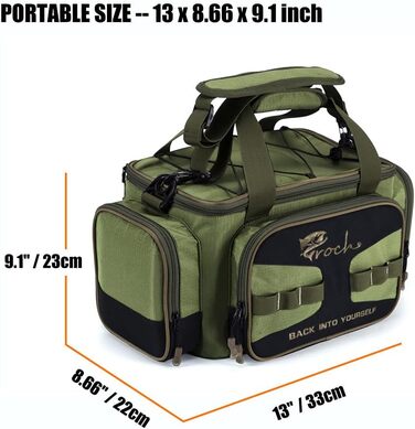 Рибальська сумка Croch для рибальських снастей і аксесуарів з поясом і наплічним ременем Army Green Пояс і наплічний ремінь Army Green