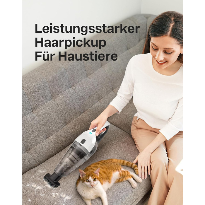 Ручний пилосос, потужний, портативний, легкий, бездротовий ручний пилосос з тривалістю роботи 25-30 хвилин, акумуляторною батареєю