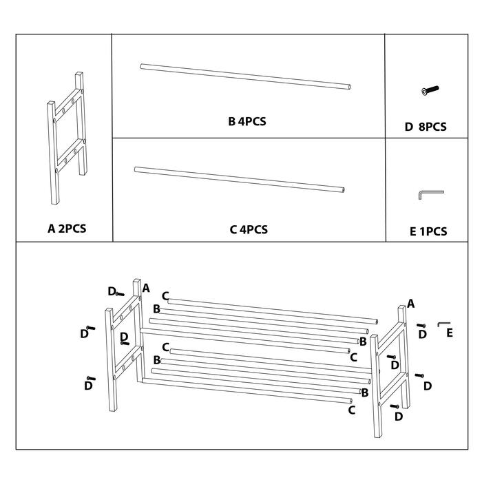 Полиця для взуття Casa Si Shoe Rack Bamboo (CS92307W04)