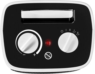 Керамічний вентилятор-обігрівач TROTEC TFC 17 E Теплова потужність 1200 Вт / 2000 Вт Електричний обігрівач з термостатом, розмір приміщення від 24 м до 60 м, функція коливання 60 1200 Вт / 2000 Вт - функція коливання