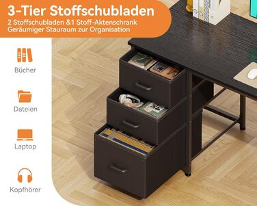 Письмовий стіл Coleshome, 130 x 48 x 75,7 см, метал / дерево / тканина, чорний