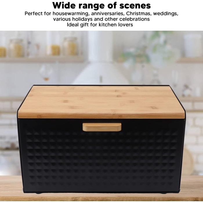 Дерев'яна хлібниця, хлібниця для зберігання хліба, хлібниця для ферми, старовинна велика хлібниця для кухонного столу, міцна хлібн