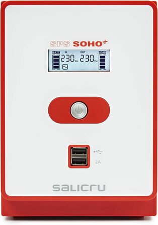 ДБЖ SALICRU SPS 1200 SOHO (лінійний інтерактивний ДБЖ 500 ВА - 2200 ВА з подвійним зарядним пристроєм USB) (1600 ВА)