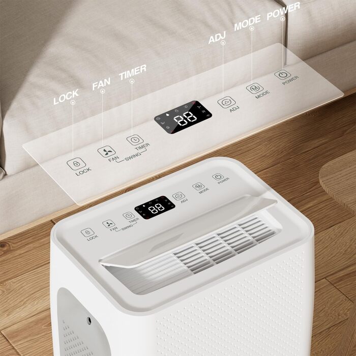 Осушувач повітря Sonnewelt 26 л/добу електричний, кімнатний осушувач повітря для приміщення площею близько 50 м, осушувач повітря