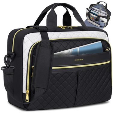 Жіноча сумка для ноутбука 17,3 дюйма, портфель, водонепроникна сумка для ноутбука, робоча сумка, бізнес-сумка, сумка через плече, сумка-мессенджер 17,3 дюйма, чорно-біла