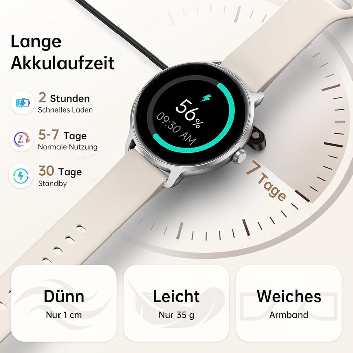 Розумний годинник для чоловіків та жінок, круглий, 1,27-дюймовий AMOLED-розумний годинник з функцією телефону, фітнес-годинник з монітором серцевого ритму, монітором SpO2, монітором сну, крокоміром, 120 спортивних режимів, водонепроникний IP68, сумісний з