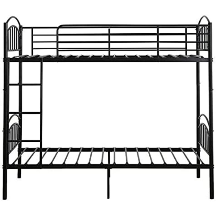 Сучасне, міцне двоярусне ліжко, чорне, 2 x 91 см, одноярусне металеве ліжко, для дітей, близнюків, меблі для спальні