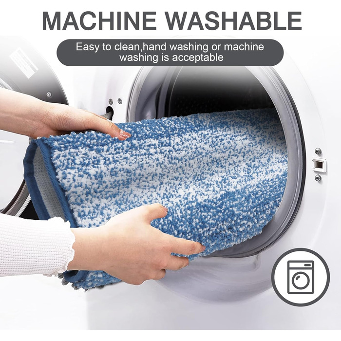 М&39які великі килимки для ванної 80 x 120 см, килимок для ванної, нековзний, водопоглинаючий килимок для душу та ванни, можна прати в пральній машині, синій, 80 x 120 см