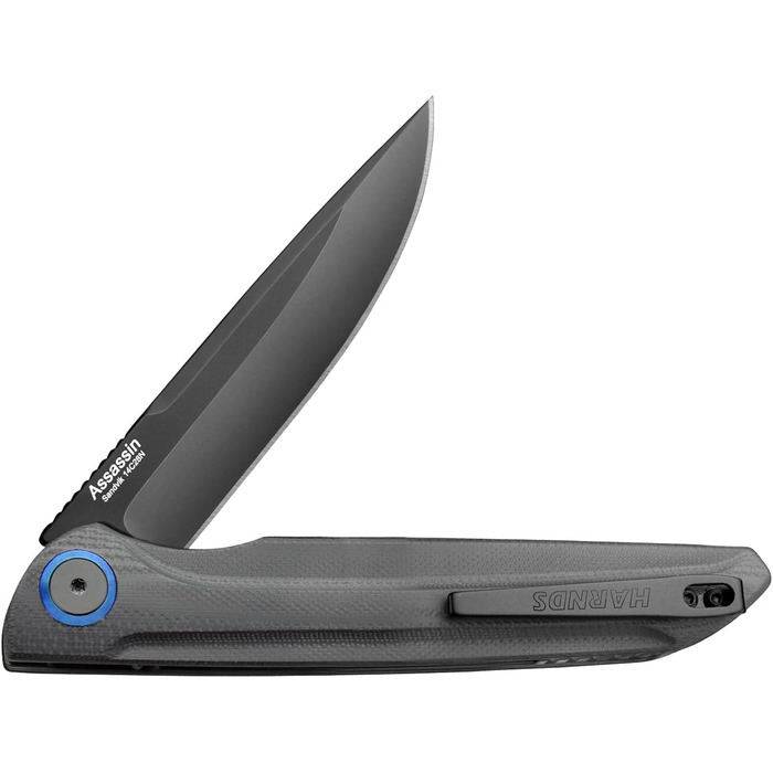 Складаний ніж Harnds Assassin Titanium Outdoor Knife, кишеньковий ніж, що швидко відкривається, з лезом Sandvik 14C28N та ручкою G