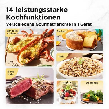 Мультиварка-скороварка Midea 6л, 9-в-1 (14 функцій) рисоварка, йогуртниця, slow cooker, sous vide, пароварка, варилка для макаронів, чаша з нержавіючої сталі, чорна