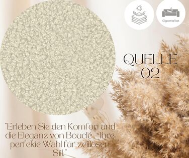 Ліжко Moon з м&39якою оббивкою 90x200 120x200 140x200 160x200 180x200 200x200 з металевою коробкою для зберігання, плетіння букле, без матраца (Source 02 - Cream, 160x200) Source 02 - Cream 160x200