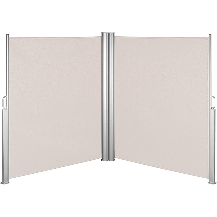 Двосторонній висувний тент Ventanara, екран для забезпечення конфіденційності, сонцезахисний тент, вітрозахисний екран, сонцезахисна штора (180 x 600 см, бежевий) 180 x 600 см бежевий