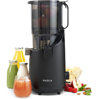 Потужні соковижималки для цілих фруктів Slow Juicer, жолоб подачі 135 мм, 300 Вт, сік холодного віджиму, горіхове молоко, шнекова соковижималка Fridja F2500