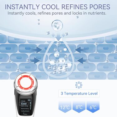 Масажер для обличчя, ANLAN 5 в 1 масажер для обличчя проти зморшок Червоний і синій світловий терапевтичний масажер для обличчя Тепло прохолодна вібрація EMS пристрій для обличчя Підтяжка обличчя проти зморшок антивіковий пристрій класичний